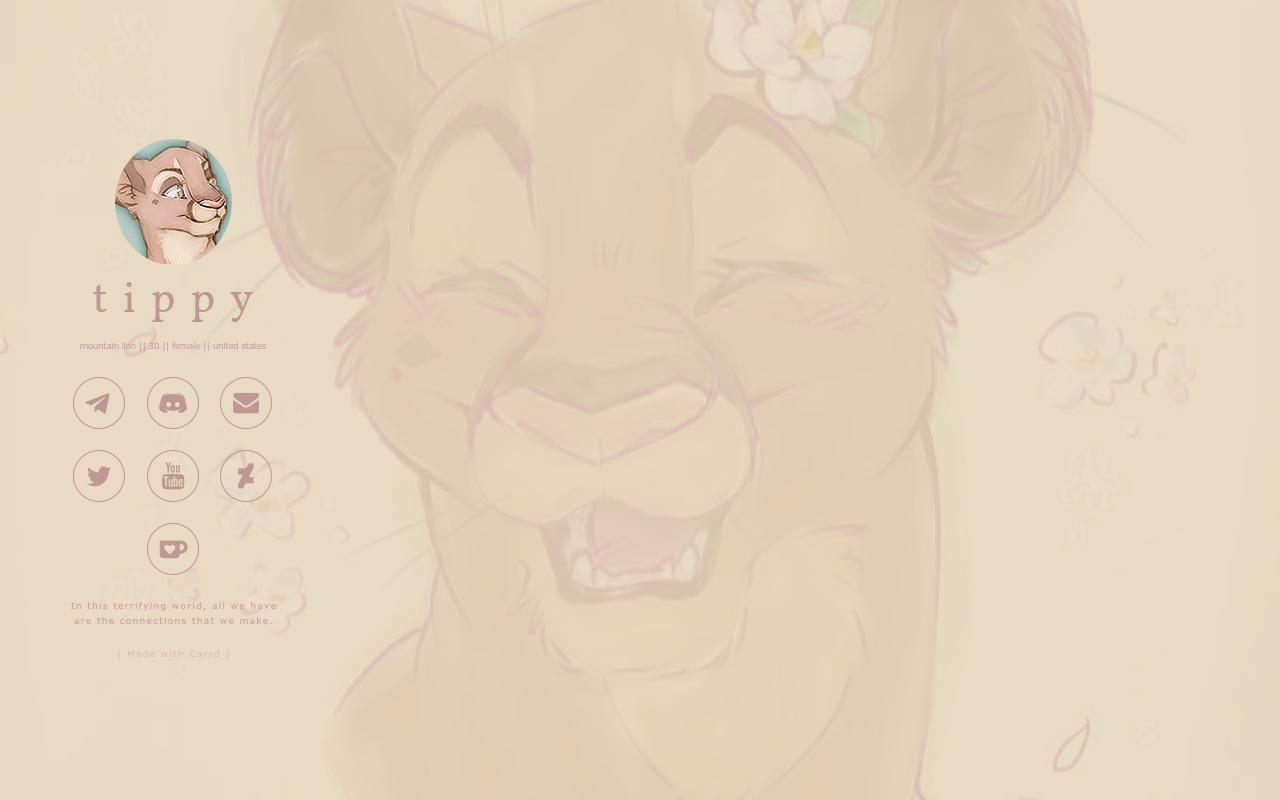 Carrd profile picture for @tippy